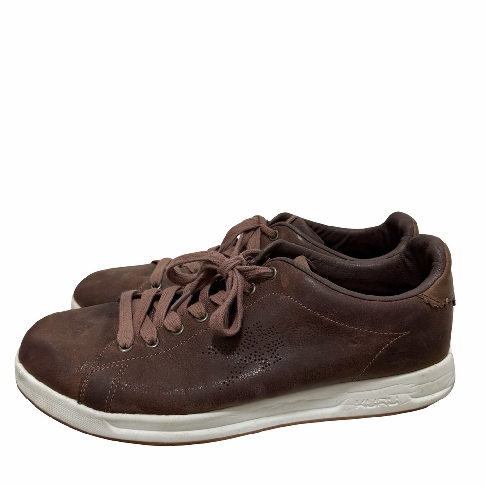 Kuru Roam Classic Court Leather Lace Up Sneaker Mens US 12 EU 46 Clove Brown - Picture 3 of 16